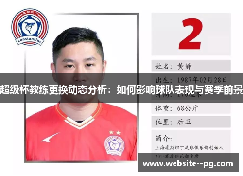 超级杯教练更换动态分析:如何影响球队表现与赛季前景 超级杯教练更换动态分析:如何影响球队表现与赛季前景